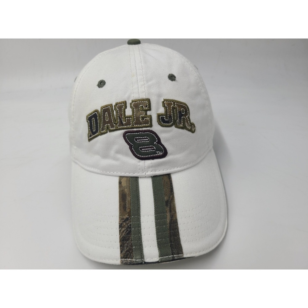 Dale Earnhardt Jr #8 Camo Chase Strapback Adjustable Hat Cap Men NASCAR White